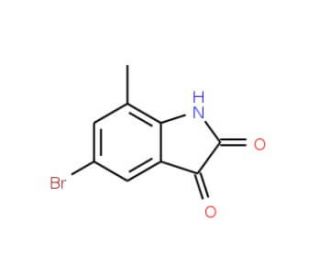 5-bromo-7-methyl-1H-indole-2,3-dione (CAS 77395-10-9) - chemical structure image