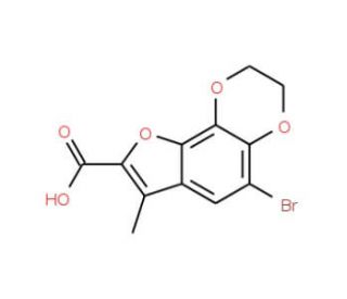 5-Bromo-7-methyl-2,3-dihydrofuro-[2,3-f][1,4]benzodioxine-8-carboxylic acid - chemical structure image