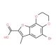 5-Bromo-7-methyl-2,3-dihydrofuro-[2,3-f][1,4]benzodioxine-8-carboxylic acid - chemical structure image