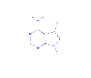 5-Bromo-7-methyl-7H-pyrrolo[2,3-d]pyrimidin-4-amine (CAS 1337532-51-0) - chemical structure image