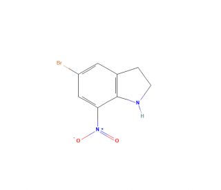 5-Bromo-7-nitroindoline (CAS 80166-90-1) - chemical structure image