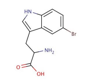 5-Bromo-DL-tryptophan (CAS 6548-09-0) - chemical structure image