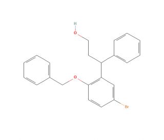5-Bromo-&gamma;-phenyl-2-(phenylmethoxy)benzenepropanol (CAS 156755-25-8) - chemical structure image