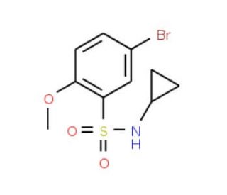 5-Bromo-N-cyclopropyl-2-methoxybenzenesulphonamide (CAS 914302-35-5) - chemical structure image