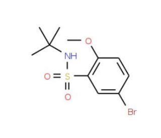 5-Bromo-N-tert-butyl-2-methoxybenzenesulphonamide (CAS 871269-15-7) - chemical structure image