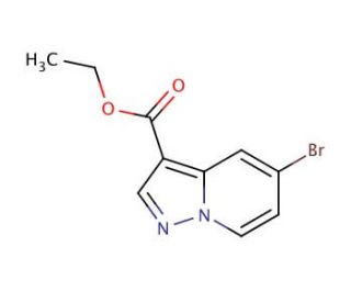 5-Bromo-pyrazolo[1,5-a]pyridine-3-carboxylic acid ethyl ester (CAS 885276-93-7) - chemical structure image