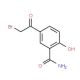 5-Bromoacetyl-2-hydroxybenzamide (CAS 73866-23-6) - chemical structure image