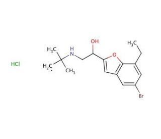 5-Bromobufuralol Hydrochloride (CAS 137740-36-4) - chemical structure image