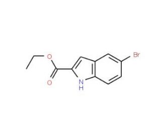 5-Bromoindole-2-carboxylic acid ethyl ester (CAS 16732-70-0) - chemical structure image
