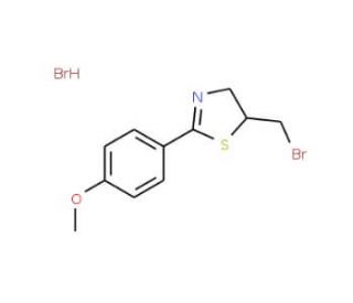5-(bromomethyl)-2-(4-methoxyphenyl)-4,5-dihydro-1,3-thiazole hydrobromide (CAS 157833-17-5) - chemical structure image