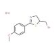 5-(bromomethyl)-2-(4-methoxyphenyl)-4,5-dihydro-1,3-thiazole hydrobromide (CAS 157833-17-5) - chemical structure image