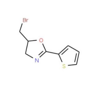 5-(bromomethyl)-2-thien-2-yl-4,5-dihydro-1,3-oxazole - chemical structure image