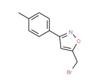 5-(bromomethyl)-3-(4-methylphenyl)isoxazole (CAS 129135-66-6) - chemical structure image