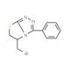 5-(bromomethyl)-3-phenyl-5,6-dihydro[1,3]thiazolo[2,3-c][1,2,4]triazole - chemical structure image