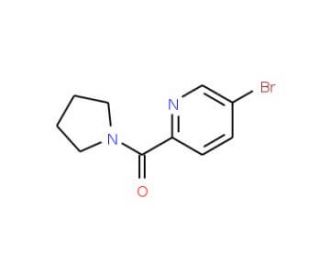 (5-Bromopyridin-2-yl)(pyrrolidin-1-yl)methanone (CAS 742085-70-7) - chemical structure image