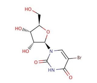 (&minus;)-5-Bromouridine (CAS 957-75-5) - chemical structure image