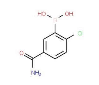 5-Carbamoyl-2-chlorophenylboronic acid (CAS 1150114-35-4) - chemical structure image