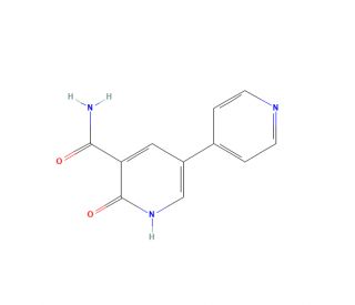 5-Carboxamide-[3,4&prime;-bipyridin]-6(1H)-one (CAS 62749-46-6) - chemical structure image