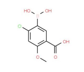 5-Carboxy-2-chloro-4-methoxyphenylboronic acid (CAS 957066-09-0) - chemical structure image