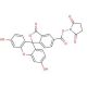 5-Carboxyfluorescein-N-hydroxysuccinimide Ester (CAS 92557-80-7) - chemical structure image