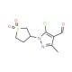 5-chloro-1-(1,1-dioxidotetrahydrothien-3-yl)-3-methyl-1H-pyrazole-4-carbaldehyde (CAS 885-44-9) - chemical structure image