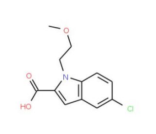 5-Chloro-1-(2-methoxy-ethyl)-1H-indole-2-carboxylic acid - chemical structure image