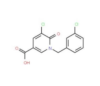 5-Chloro-1-(3-chlorobenzyl)-6-oxo-1,6-dihydro-3-pyridinecarboxylic acid - chemical structure image