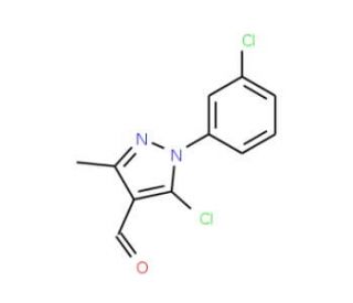 5-chloro-1-(3-chlorophenyl)-3-methyl-1H-pyrazole-4-carbaldehyde - chemical structure image