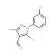 5-chloro-1-(3-chlorophenyl)-3-methyl-1H-pyrazole-4-carbaldehyde - chemical structure image
