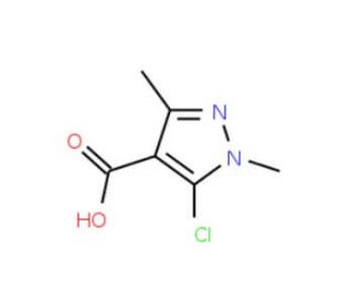5-Chloro-1,3-dimethyl-1H-pyrazole-4-carboxylic acid (CAS 27006-82-2) - chemical structure image
