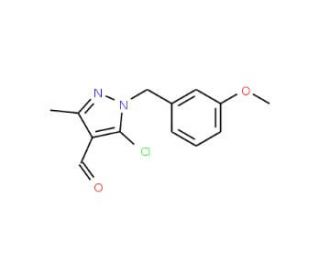 5-chloro-1-(3-methoxybenzyl)-3-methyl-1H-pyrazole-4-carbaldehyde - chemical structure image