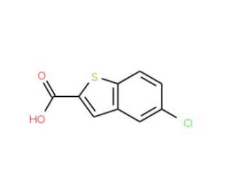 5-Chloro-1-benzothiophene-2-carboxylic acid (CAS 13771-75-0) - chemical structure image