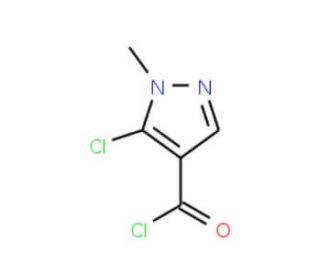 5-Chloro-1-methyl-1H-pyrazole-4-carbonyl chloride (CAS 110763-09-2) - chemical structure image
