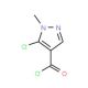 5-Chloro-1-methyl-1H-pyrazole-4-carbonyl chloride (CAS 110763-09-2) - chemical structure image