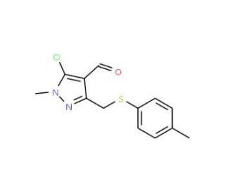 5-Chloro-1-methyl-3-{[(4-methylphenyl)sulfanyl]-methyl}-1H-pyrazole-4-carbaldehyde - chemical structure image