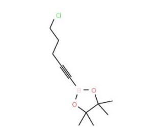 5-Chloro-1-pentynyl-1-boronic acid pinacol ester (CAS 159087-42-0) - chemical structure image