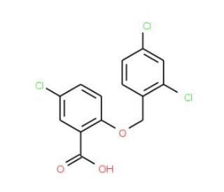 5-Chloro-2-[(2,4-dichlorobenzyl)oxy]benzoic acid - chemical structure image