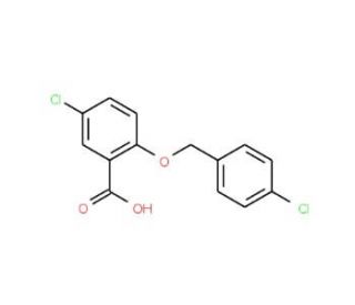 5-Chloro-2-[(4-chlorobenzyl)oxy]benzoic acid - chemical structure image