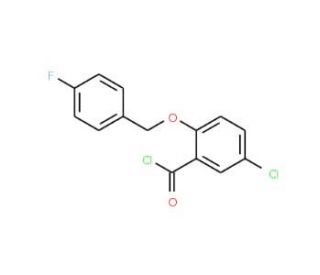 5-chloro-2-[(4-fluorobenzyl)oxy]benzoyl chloride - chemical structure image