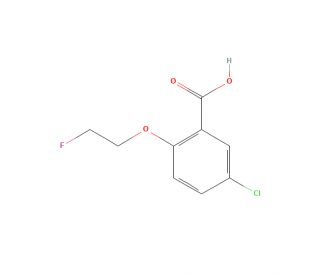 5-Chloro-2-(2-fluoroethoxy)benzoic acid (CAS 334652-74-3) - chemical structure image