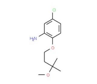 5-Chloro-2-(3-methoxy-3-methyl-butoxy)-phenylamine - chemical structure image