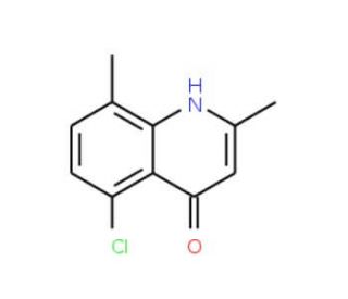 5-Chloro-2,8-dimethyl-4-quinolinol (CAS 21629-50-5) - chemical structure image
