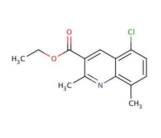 5-Chloro-2,8-dimethylquinoline-3-carboxylic acid ethyl ester (CAS 948294-10-8) - chemical structure image
