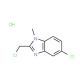 5-chloro-2-(chloromethyl)-1-methyl-1H-1,3-benzodiazole hydrochloride - chemical structure image