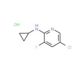 5-Chloro-2-cyclopropylamino-3-fluoropyridine, HCl (CAS 1073372-09-4) - chemical structure image
