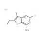 5-Chloro-2-ethyl-3-methyl-1-benzofuran-7-amine hydrochloride - chemical structure image