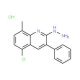 5-Chloro-2-hydrazino-8-methyl-3-phenylquinoline hydrochloride (CAS 1170222-17-9) - chemical structure image