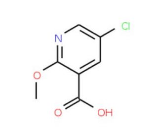 5-Chloro-2-methoxynicotinic acid (CAS 54916-65-3) - chemical structure image