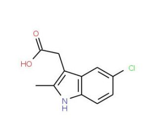 (5-Chloro-2-methyl-1H-indol-3-yl)-acetic acid (CAS 19017-52-8) - chemical structure image