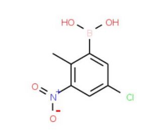 5-Chloro-2-methyl-3-nitrophenylboronic acid (CAS 957060-80-9) - chemical structure image